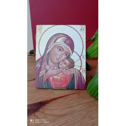 Quadretto in legno Rovere Madonna della Tenerezza